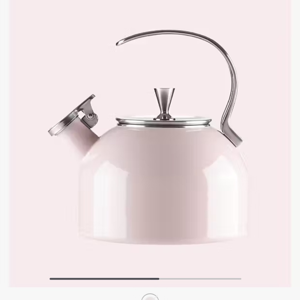 NWT Kate Spade Whistling Tea Kettle Blush Pink